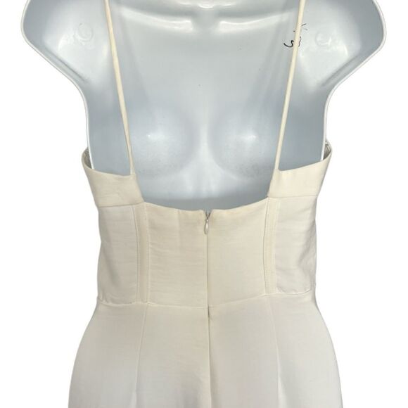 ZARA Women's White Bustier Top Stretch Spaghetti Strap Wide Leg Jumpsuit Size S - Picture 6 of 9